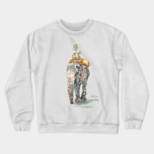 Dodo rides an elephant mug teeshirt sticker magnet apparel Crewneck Sweatshirt